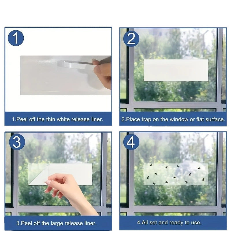 Transparent Window Flower Fly Sticker Fly Trap